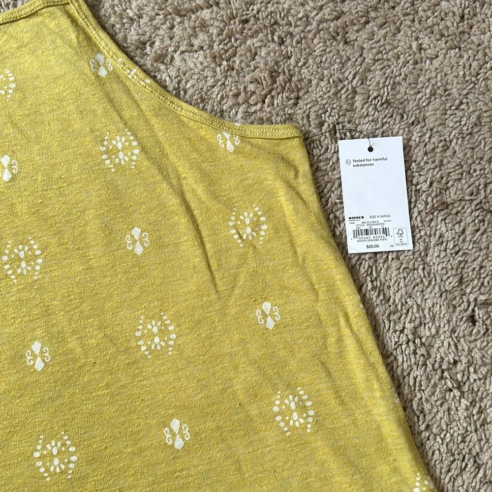Sonoma Yellow Spaghetti Strap Tank Top Size XL - Picture 4 of 6